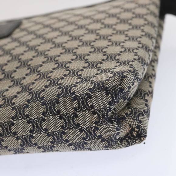 CELINE Macadam Canvas Clutch Bag Navy Auth 69236 - Picture 9 of 16